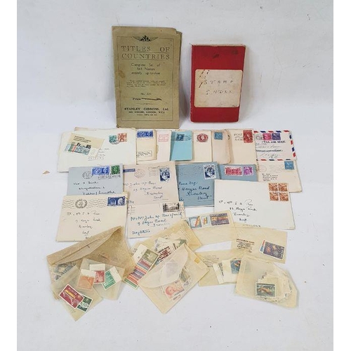 208 - GB World: Old stamp album box full of some 70+ covers and PCs mostly from 1930s-1950s including cens... 