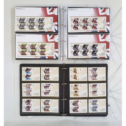 210 - GB: London 2012 Gold Medal Winners Stamp Collection in two volumes.  Complete sheetlet cover sets fo... 