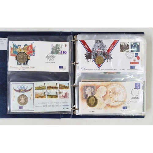 213 - GB: Collection of 167 Limited Edition Numismatic-Philatelic Covers, 1993-2021 inc. 9 Royal £5 proof ... 