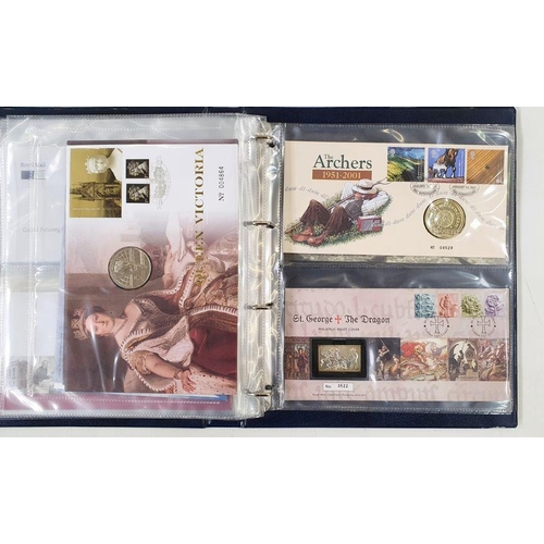 213 - GB: Collection of 167 Limited Edition Numismatic-Philatelic Covers, 1993-2021 inc. 9 Royal £5 proof ... 