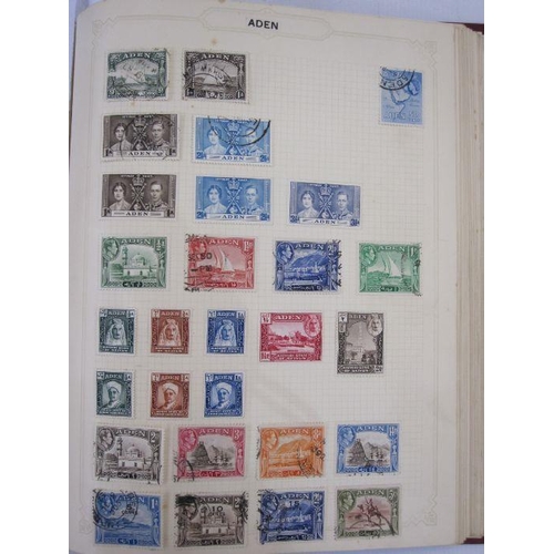 254 - GB & British Empire: QV-KGVI collection in 2 red 'Simplex' albums of mainly mint & used defin., comm... 