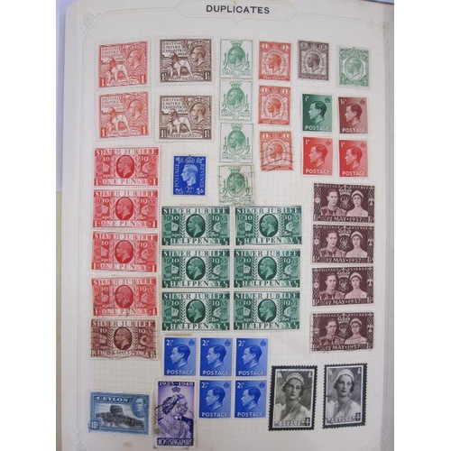 254 - GB & British Empire: QV-KGVI collection in 2 red 'Simplex' albums of mainly mint & used defin., comm... 