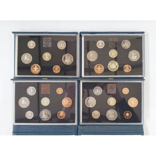 267 - United Kingdom Proof Sets from the Royal Mint, with the following years in blue folders, 1983, 1984,... 