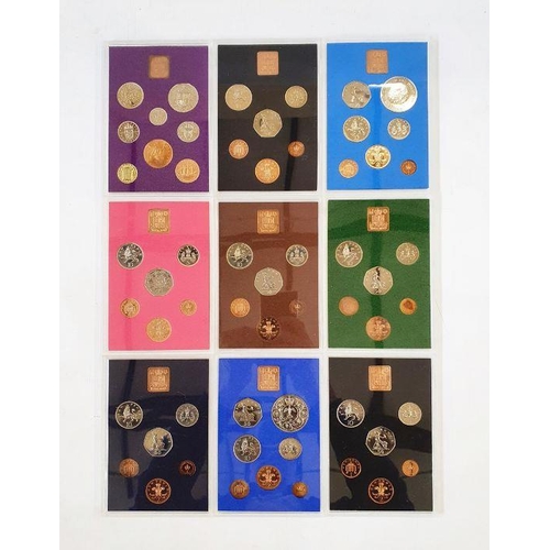 269 - Royal Mint Proof Sets, The Coinage of Great Britain, from 1970 to 1982 (13)