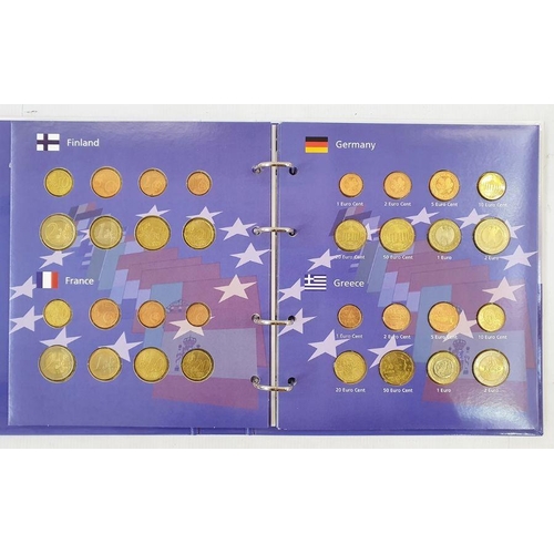 279 - Presentation Folder containing Brilliant Uncirculated Euro Coin Sets from Austria, Belgium, Finland,... 