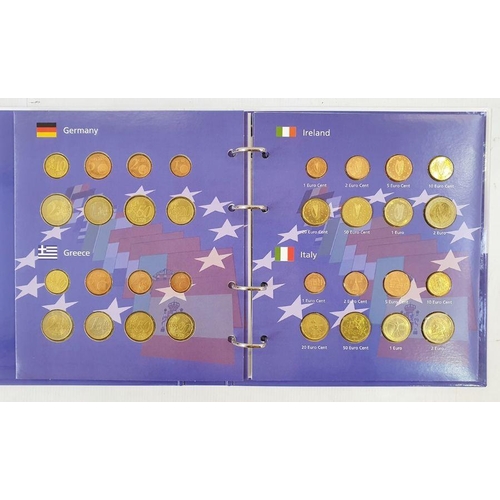 279 - Presentation Folder containing Brilliant Uncirculated Euro Coin Sets from Austria, Belgium, Finland,... 