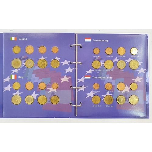 279 - Presentation Folder containing Brilliant Uncirculated Euro Coin Sets from Austria, Belgium, Finland,... 