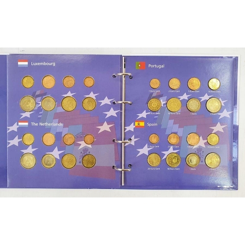 279 - Presentation Folder containing Brilliant Uncirculated Euro Coin Sets from Austria, Belgium, Finland,... 