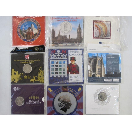 291 - A large quantity of Brilliant Uncirculated coin sets and proof sets.  Also within this lot, some pre... 