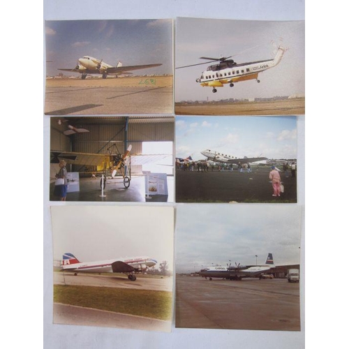 303 - Quantity of black and white and other photographs of aeroplanes and aerial views of airports and oth... 