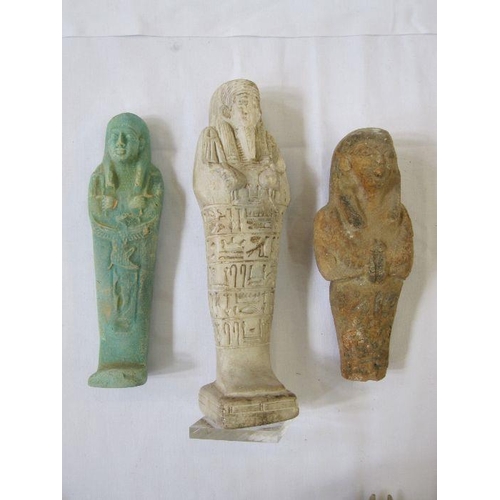 348 - Collection of Egyptian stone faience and pottery shabtis (believed to be tourist piece, possibly bet... 