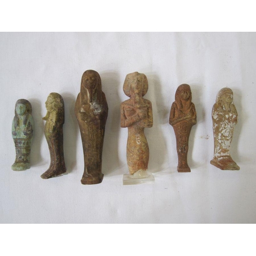 348 - Collection of Egyptian stone faience and pottery shabtis (believed to be tourist piece, possibly bet... 