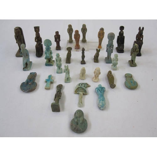 349 - Quantity of Egyptian amulets to include faience figures, stone and others (believed to be tourist pi... 