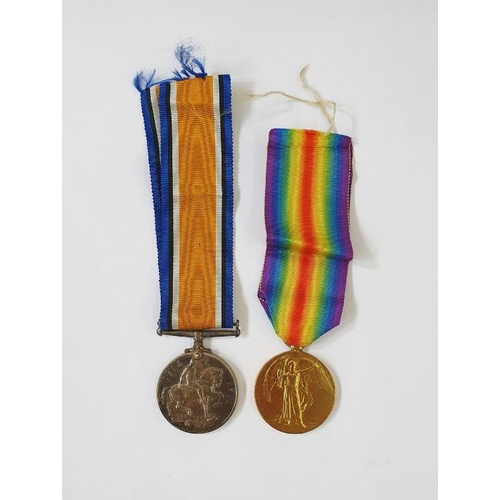 361 - WWI War medal and Victory medal named to '91103. PTE. A.G. RAMSAY. RIF. BRIG'