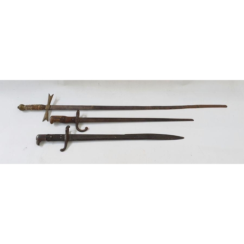 364 - Two 19th century Bayonets and sword A.F.