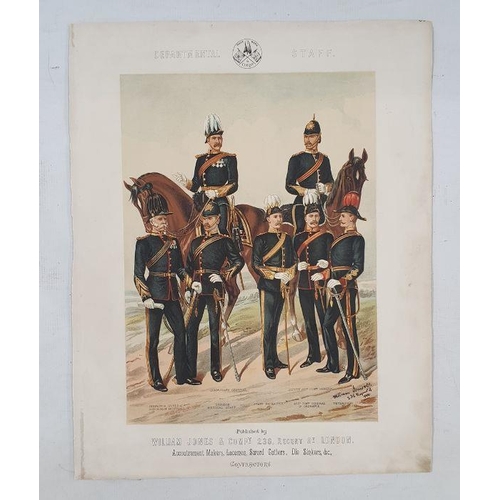 379 - Three late 19th century regimental colour prints published by William Jones & Co, 236 Regent Street,... 