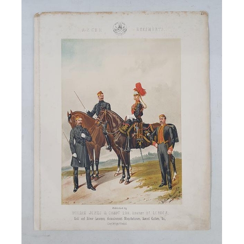 379 - Three late 19th century regimental colour prints published by William Jones & Co, 236 Regent Street,... 