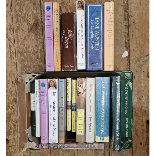 38 - Jane Austen interest to include:-
 Austen, Jane
 Works published by Heron Books, bound full blue mor... 