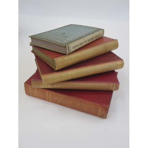 84 - Kipling, Rudyard - Works... Macmillan & Co. 1910, 1912 etc. red cloth, gilt titles and Ballads , pub... 