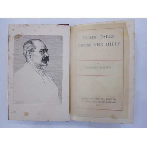 84 - Kipling, Rudyard - Works... Macmillan & Co. 1910, 1912 etc. red cloth, gilt titles and Ballads , pub... 