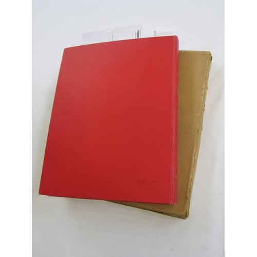 234 - Purposed, 220 page, interleaved red SG 'King George VI' stamp album, 1964 edition, c98% complete.  D... 