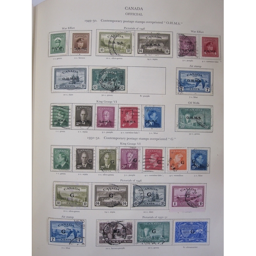 229 - Purposed 220 page green SG 'King George VI' stamp album, original January 1956 edition, over 95% com... 