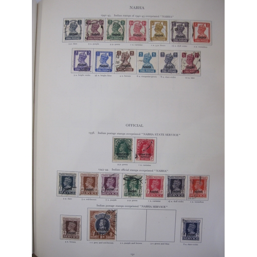 229 - Purposed 220 page green SG 'King George VI' stamp album, original January 1956 edition, over 95% com... 