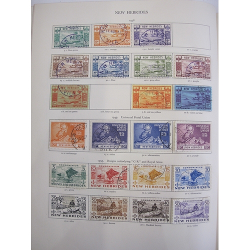 229 - Purposed 220 page green SG 'King George VI' stamp album, original January 1956 edition, over 95% com... 