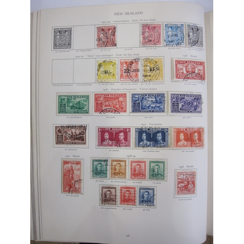 229 - Purposed 220 page green SG 'King George VI' stamp album, original January 1956 edition, over 95% com... 