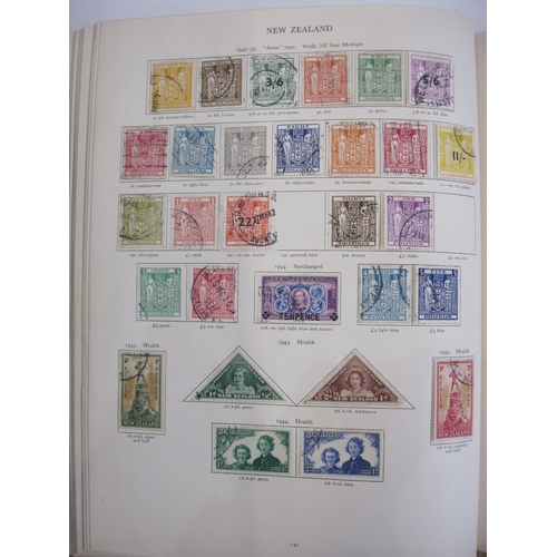 229 - Purposed 220 page green SG 'King George VI' stamp album, original January 1956 edition, over 95% com... 