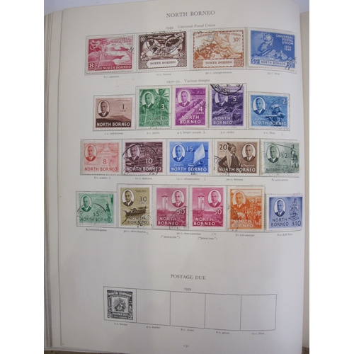 229 - Purposed 220 page green SG 'King George VI' stamp album, original January 1956 edition, over 95% com... 