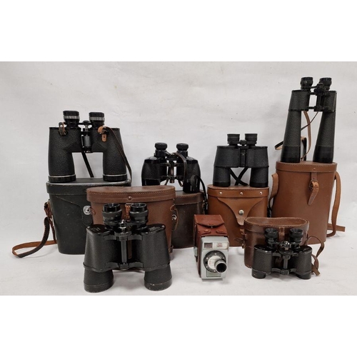 117 - Collection of vintage and modern binoculars to include Faria Freres 8x25, Tento USSR 12x40, Chinon J... 