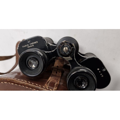 117 - Collection of vintage and modern binoculars to include Faria Freres 8x25, Tento USSR 12x40, Chinon J... 