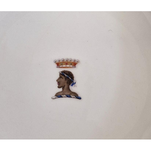 21 - 19th century MInton's china armorial part dinner service with central Annesley family, Oxfordshire c... 