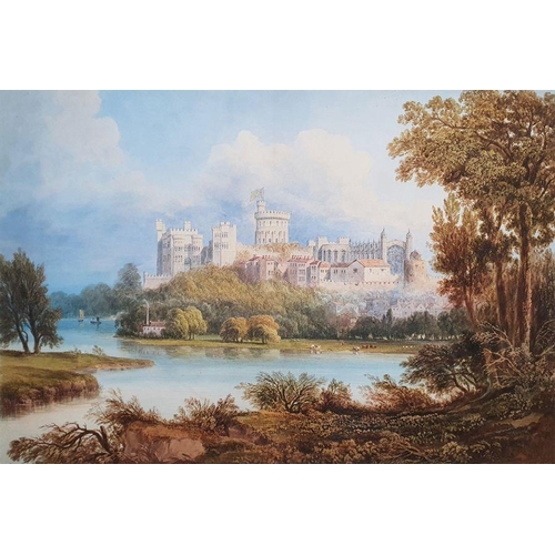 223 - Attributed to William Crouch (fl.1817-1850)
 Watercolour
 Windsor Castle, unsigned but bears typed l... 