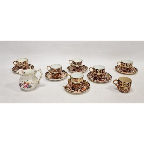 23 - Seven Aynsley Royal Crown Derby imari china coffee cans and six saucers (one damaged) and Crown Derb... 