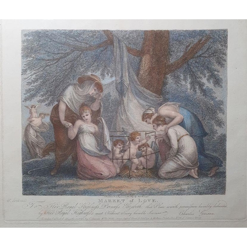 255 - After Francesco Bartolozzi (1727-1815) 
 Coloured stipple engraving
 