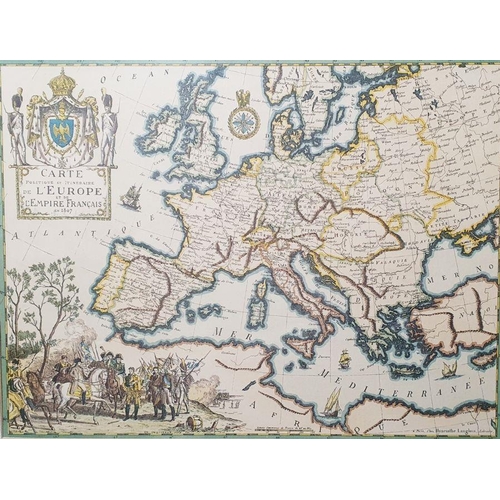 261 - After Hyacinthe Langlois
 Coloured map
 Carte Politique et Itineraire de L'Europe et de L'Empire Fra... 