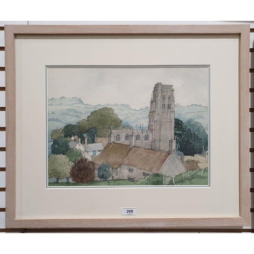 269 - Kenneth Pengelly (20th century)
 Watercolour drawing
 Batcombe, Somerset, signed and dated lower lef... 