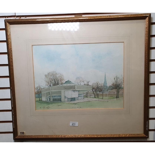 271 - Kenneth Pengelly
 Watercolour drawing
 Labelled verso, Chichester Old and New, Not for Sale, showing... 