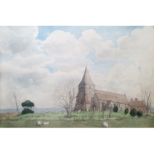 273 - Kenneth Pengelly (20th century)
 Watercolour drawing
 Labelled verso 'St Mary in the Marsh, Romney M... 