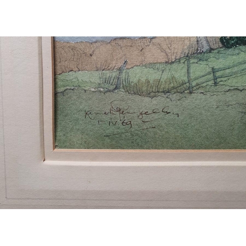 273 - Kenneth Pengelly (20th century)
 Watercolour drawing
 Labelled verso 'St Mary in the Marsh, Romney M... 