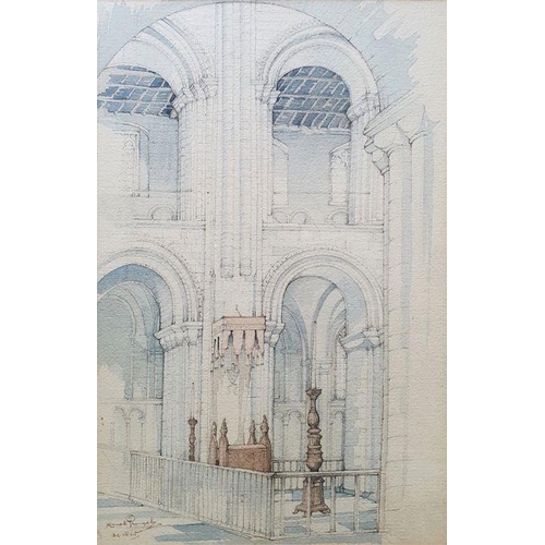 276 - Kenneth Pengelly
 Watercolour 
 Norwich Cathedral, signed and dated '64 lower left, 38cm x 24cm