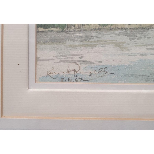 277 - Kenneth Pengelly (20th century)
 Watercolour drawing
 Labelled verso 'Romney Marsh', watercolour no.... 