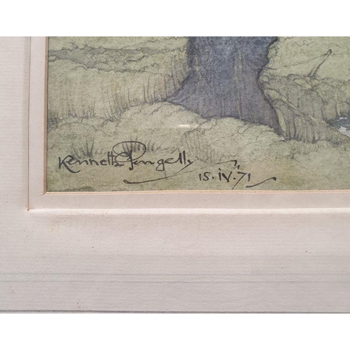 277 - Kenneth Pengelly (20th century)
 Watercolour drawing
 Labelled verso 'Romney Marsh', watercolour no.... 