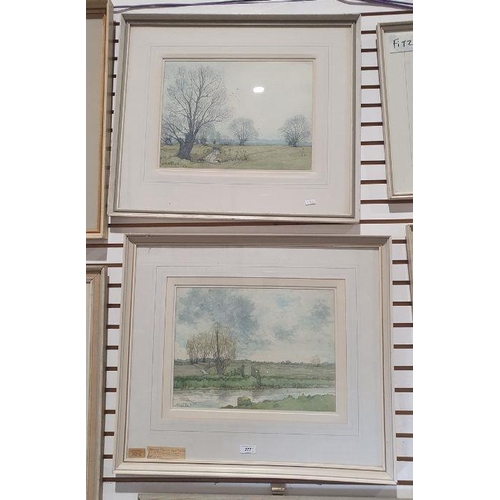 277 - Kenneth Pengelly (20th century)
 Watercolour drawing
 Labelled verso 'Romney Marsh', watercolour no.... 