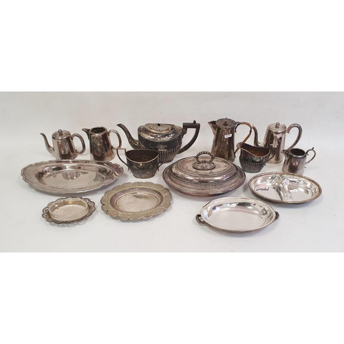 328 - Assorted electroplated wares to include teapots, tureens, flatware, etc (2 boxes)