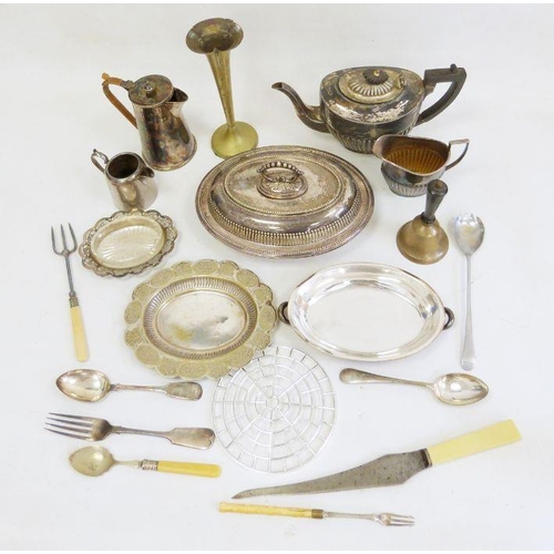 328 - Assorted electroplated wares to include teapots, tureens, flatware, etc (2 boxes)