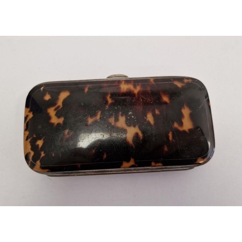 411 - Late Victorian silver-plated and tortoiseshell-mounted glasses case inlaid with scrolling acanthus a... 