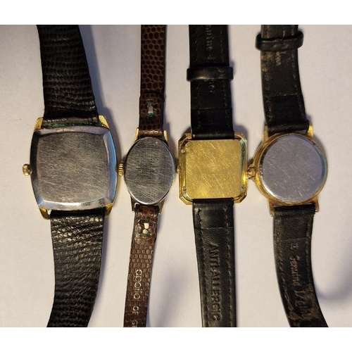 436 - Bentima gentleman's wristwatch and three lady's wristwatches, various, all with leather straps (4)